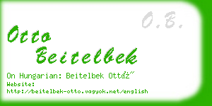 otto beitelbek business card